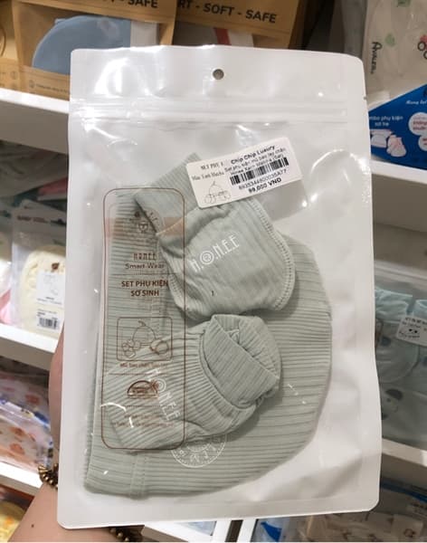 HRNEE_Set phụ kiện mũ bao tay chân Hrnee Xanh Matcha