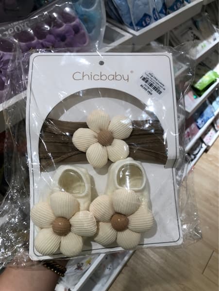 Tuban hoa chicbaby kèm tất ngắn PKTB710