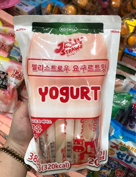 Thạch Que Kidwell Yogurt (Bịch 386g- Đỏ)