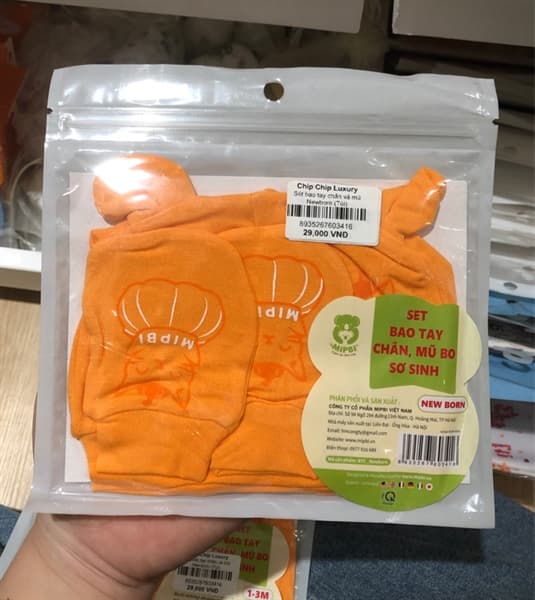 Sét bao tay chân và mũ Newborn