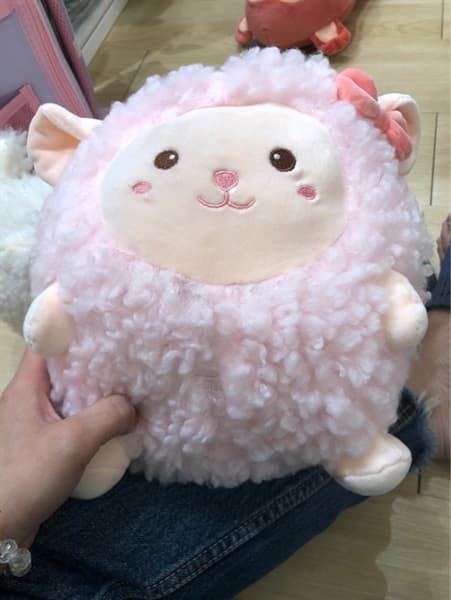 Thú ôm cừu bông tròn size 25cm TO767