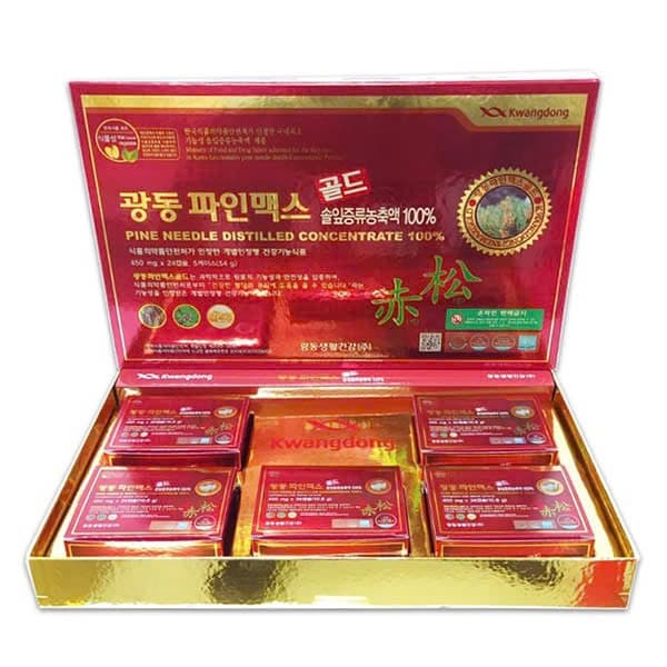 TINH DẦU THÔNG ĐỎ KWANGDONG HỘP 120 VIÊN- 1-2 VIÊN/ NGÀY, TRƯỚC/ SAU ĂN 30 PHÚT