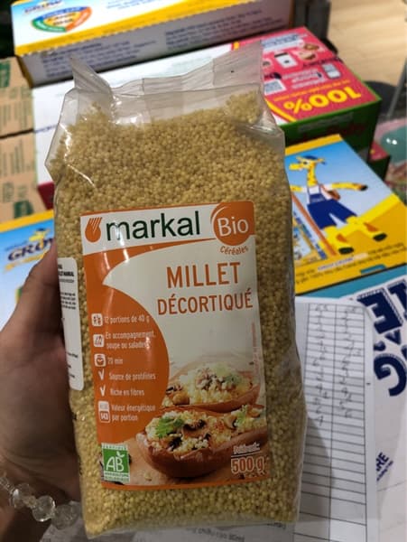 Hạt kê hữu cơ đã bóc vỏ Markal 500g