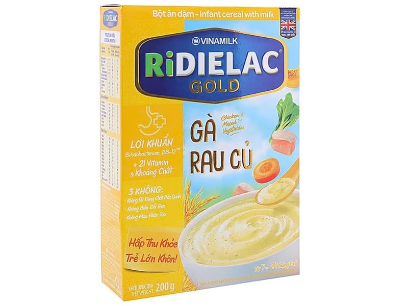 Bột Ăn Dặm Ridielac Gold Gà Rau Củ 200g