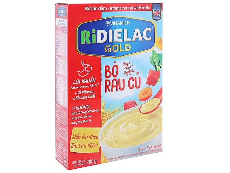 Bột Ăn Dặm Ridielac Gold Bò rau củ 200g