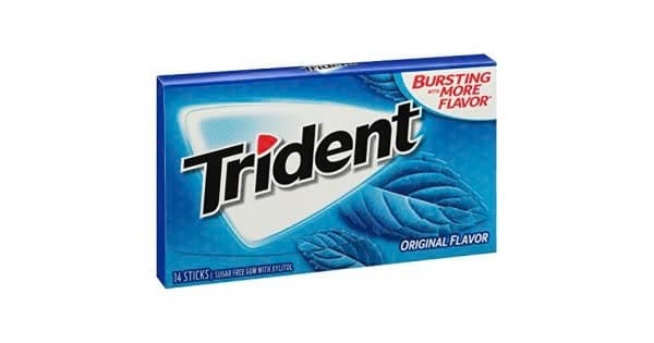 Kẹo singum Trident Original bạc hà xanh dương Mỹ