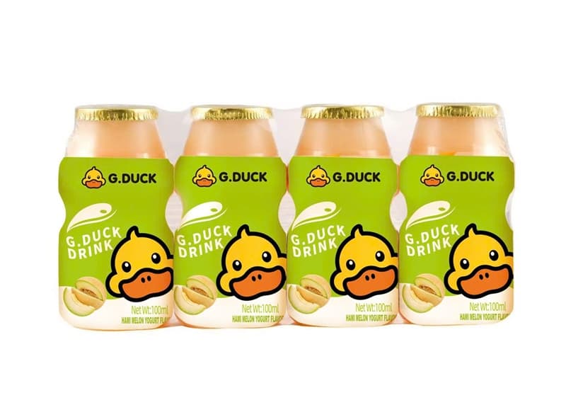 Nước Sữa Chua lợi Khuẩn G.DUCK Con Vịt 100ml - Dưa lưới (lốc 12chai)