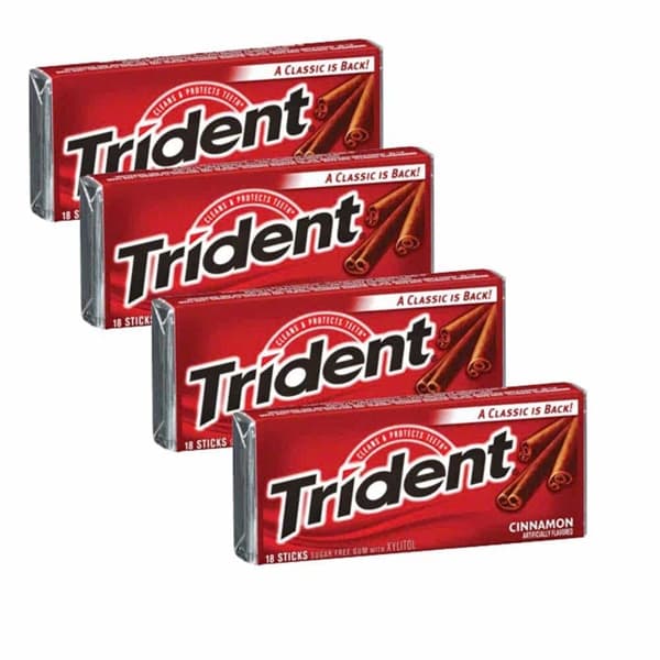 Kẹo Singum Trident Cinnamon Quế Đỏ Mỹ
