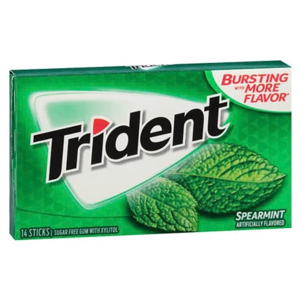 Kẹo singum Trident Speamint bạc hà xanh lá Mỹ