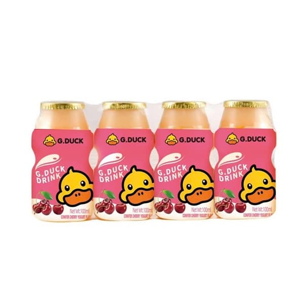 Nước Sữa Chua lợi Khuẩn G.DUCK Con Vịt 100ml - Cherry (lốc 12chai)
