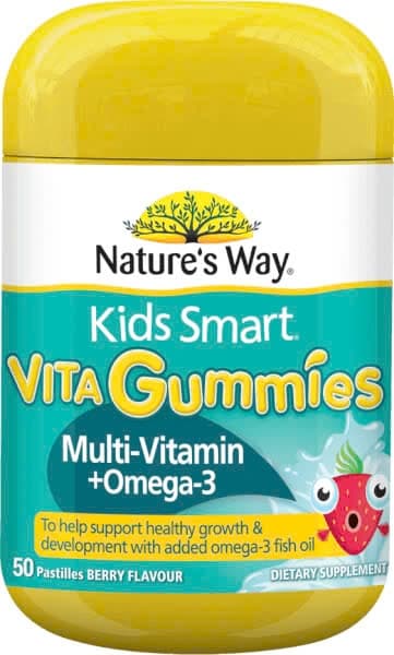 Kẹo bổ sung Multi - Vitamin + Omega 3 Nature Way Kids Smart 50v