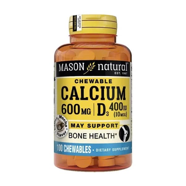 Calcium Mason Natural 600mg + D3 400iu 100 viên