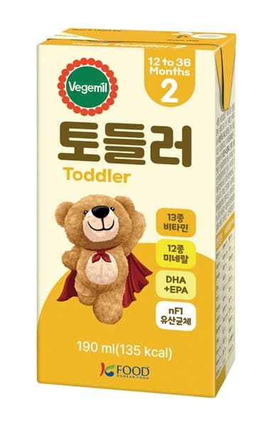 Sữa Nước Vegemil Toddler 2 cho bé 12-36m 190ml vàng