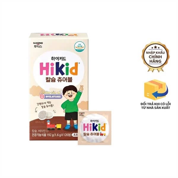 Sữa Viên Hikid vị Socola ( 30 vỉ x 4 / 120 viên )