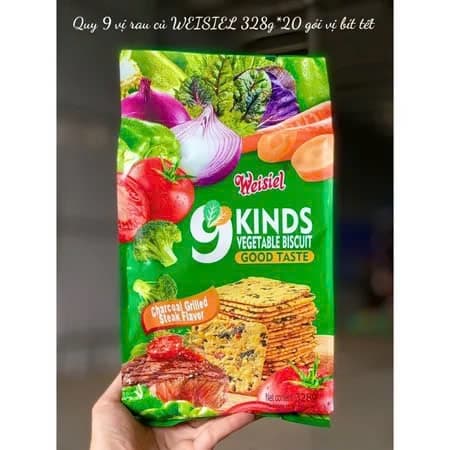 Bánh quy Weisiel 9 loại vị bít tết 328g