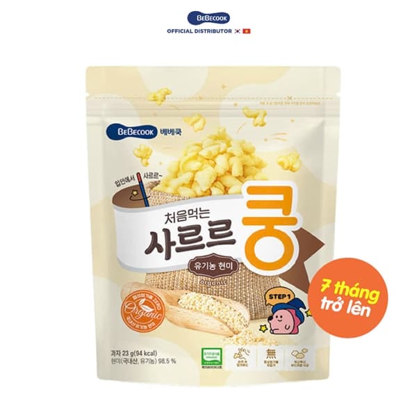 Bánh bỏng gạo lứt vị truyền thống Bebecook 23g