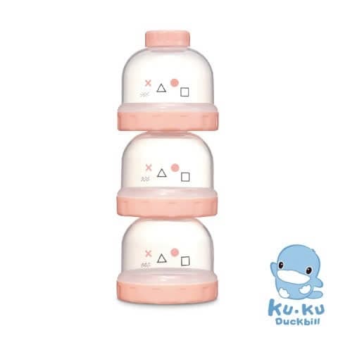 Hộp chia sữa 3 ngăn Ku Ku Plus Ku5613 màu hồng
