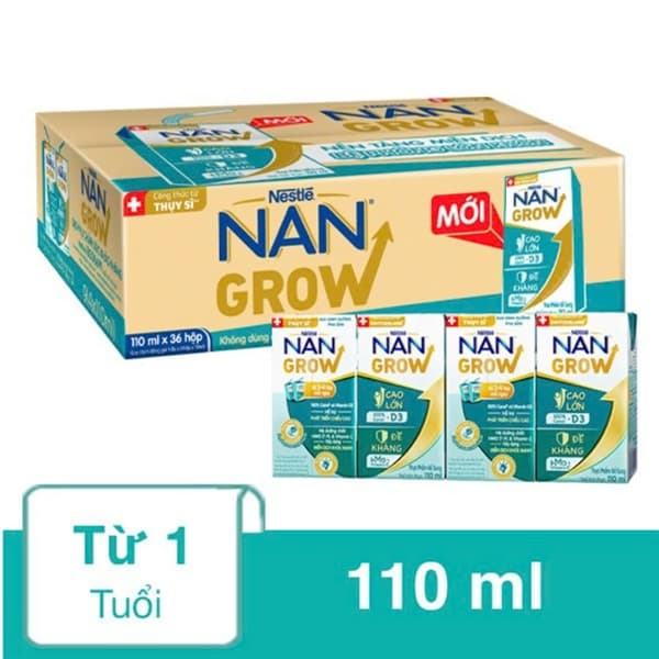 Sữa nước Nan Grow 110ml (1T/9L - 1L / 4H)