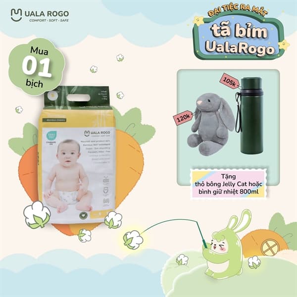 KM Tã Uala Rogo - Gấu bông Jelly Cat (1 bịch)