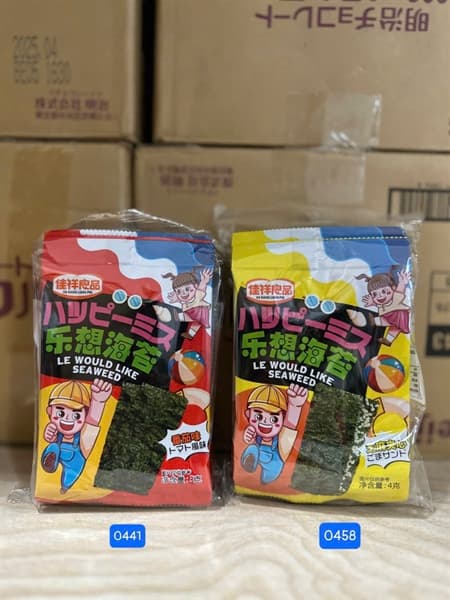 Rong biển tẩm vị tự nhiên 4gr (1 lốc / 10 gói)