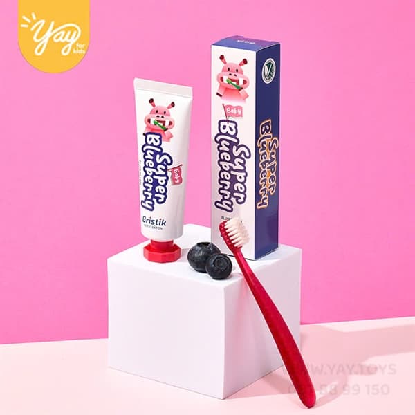 Kem Đánh Răng Cho Bé Từ 3 Tuổi – 12 tuổi Bristik - Hương Việt Quất 50gr