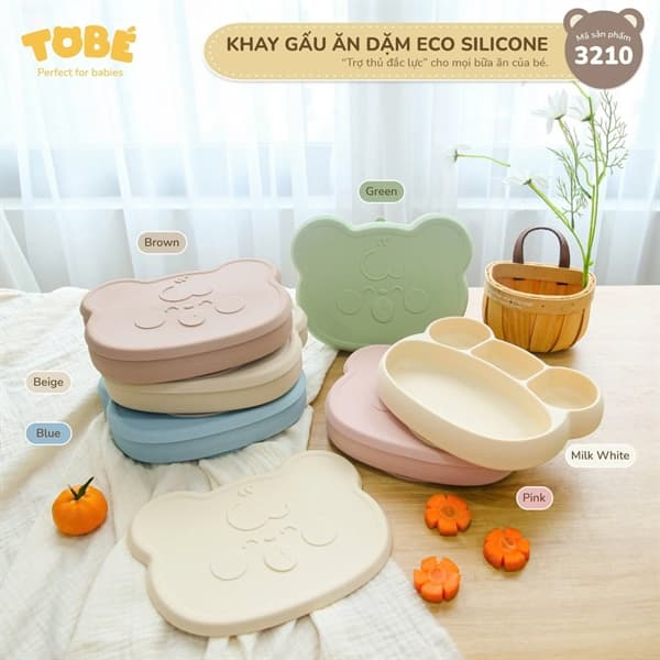 KM Mamogom - Khay gấu ăn dặm Eco Silicone (6 bịch)