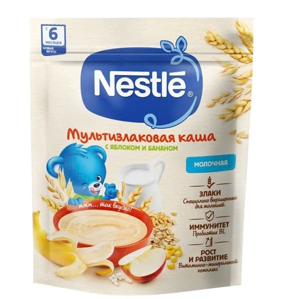 Bột ăn dặm Nestle Nga 6m+ 200g vị chuối táo