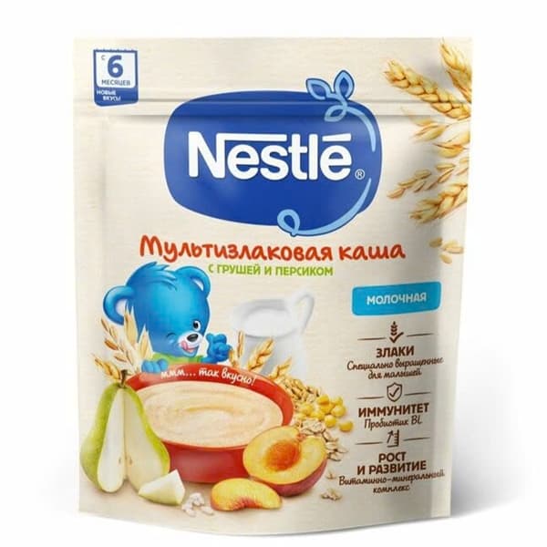 Bột ăn dặm Nestle Nga 6+ vị lê đào 200g