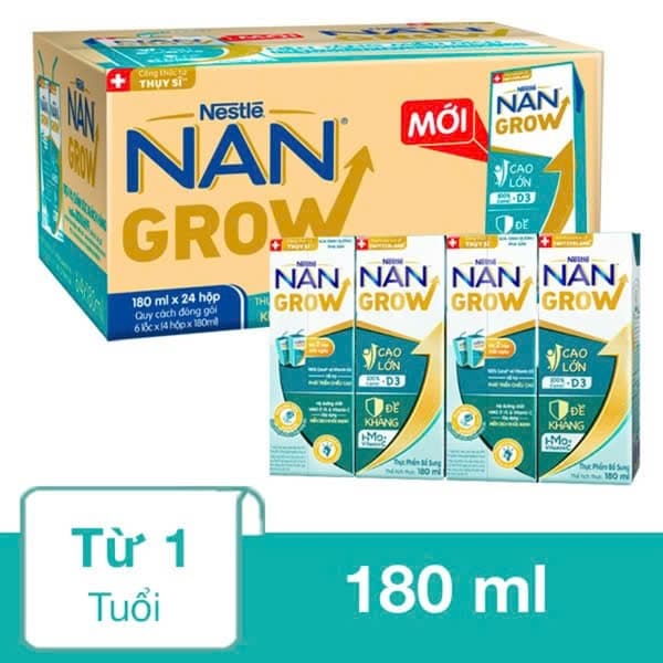 Sữa nước Nan Grow 180ml (1T/6L - 1L / 4H)