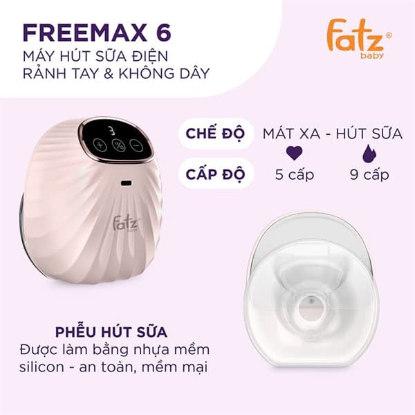 Máy hút sữa điện rảnh tay không dây - Freemax 6- Fatzbaby FB1121MX