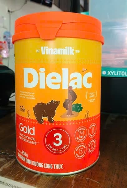Sữa bột Vinamilk Dielac Gold 3 (1-2y) Cam Gấu 800gr