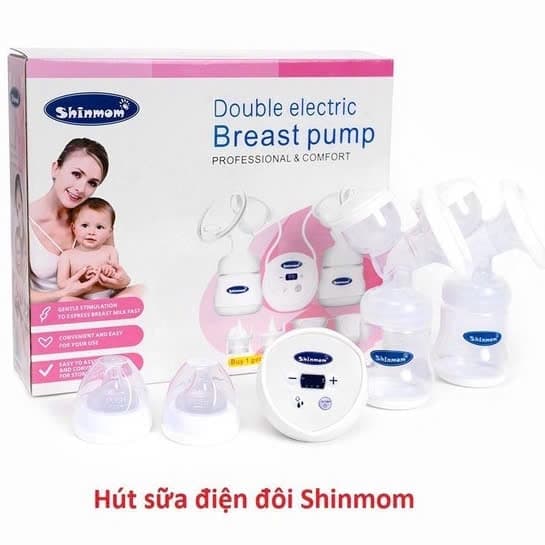 HÚT SỮA ĐIỆN ĐÔI SHINMOM CÓ TÍCH ĐIỆN ,+ MASSAGE
