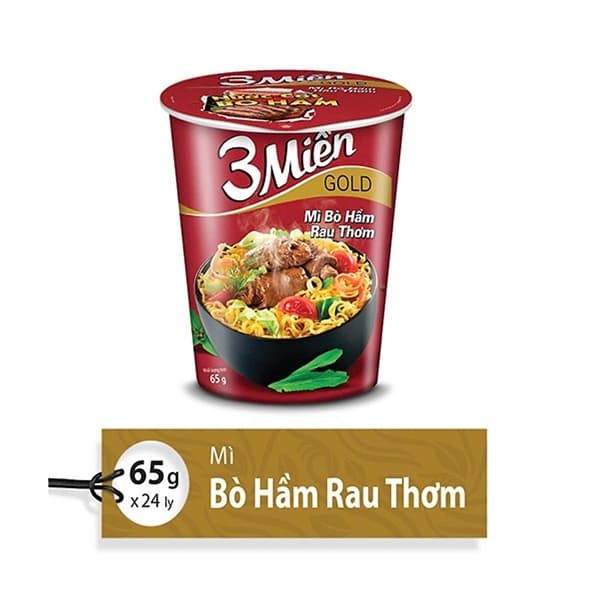 Mì ly Ba Miền bò hầm rau thơm (24L/T)