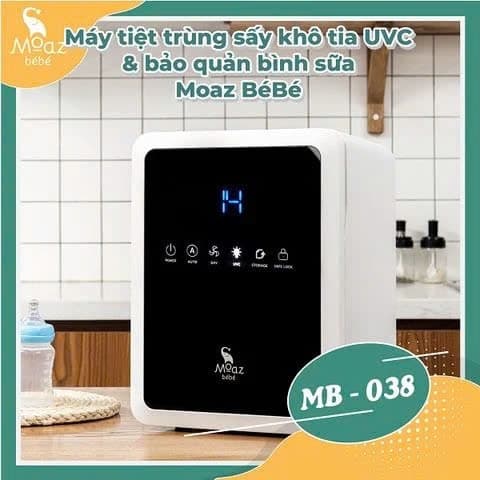 Máy tiệt trùng sấy khô UV và bảo quản bình sữa Moaz MB038
