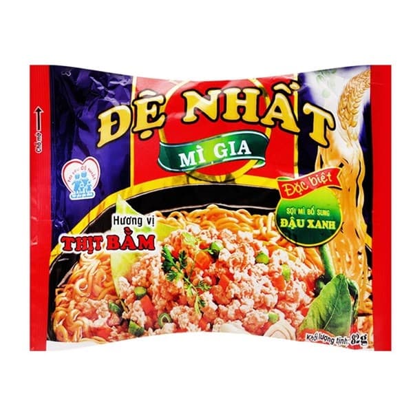 Mì gia Hương vị thịt bằm Đệ Nhất gói 82g (30G/T)