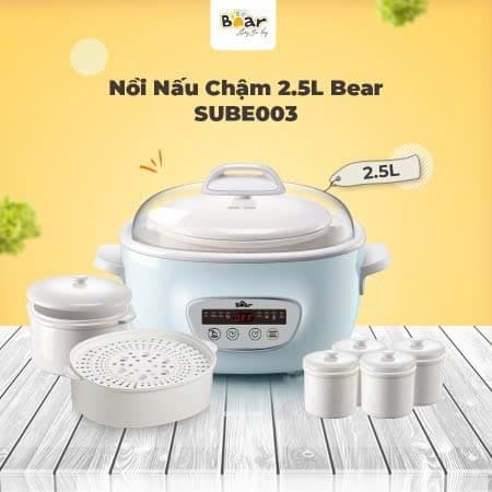 NỒI NẤU CHẬM BEAR 2.5L SUBE003