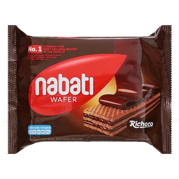 Bánh xốp Nabati chocolate Wafer 50g (60G/T)