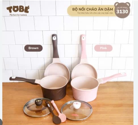 Bộ nồi chảo ăn dặm TOBÉ 3130