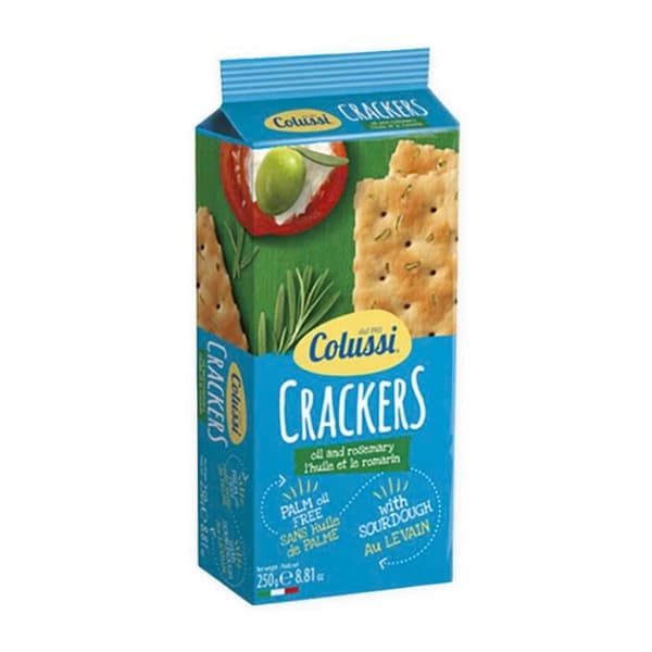 Bánh cracker Colussi Lá Hương Thảo & Dầu Oliu 250G