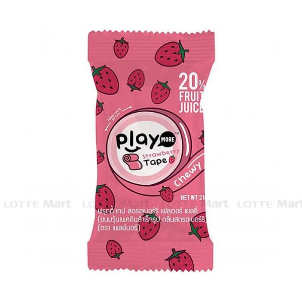 Kẹo Dẻo Cuộn Playmore Vị Dâu 21G