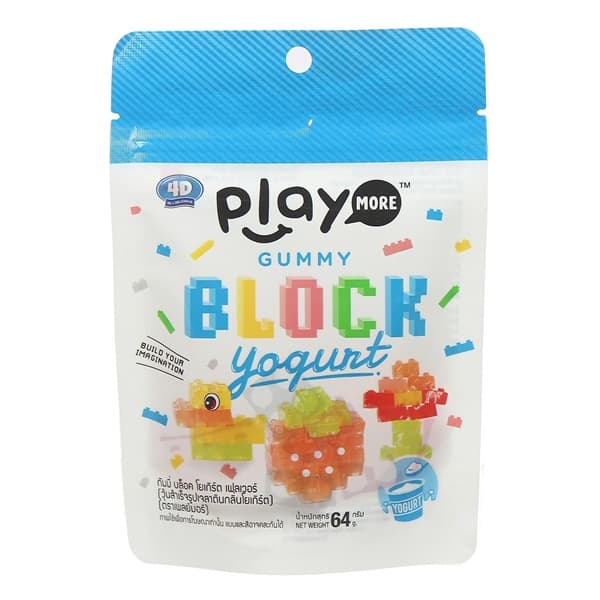 Kẹo Dẻo Xếp Hình Vị Sữa Chua Playmore 64g