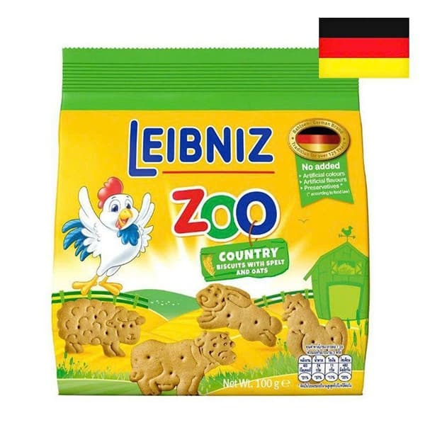 Bánh Qui Lúa Mì & Yến Mạch Hình Thú Leibniz Zoo 100G