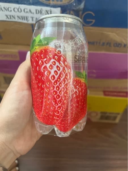 Nước Soda Sparkling OKF vị dâu 350ml (24L/T)