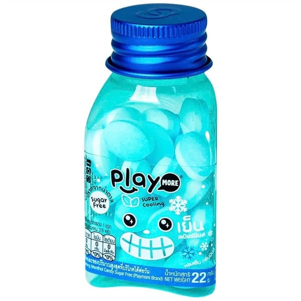 Kẹo The Siêu Mát Lạnh Hương Bạc Hà Playmore Hũ 22G