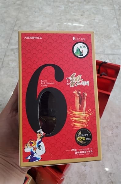Kẹo hồng sâm HG 200g*40