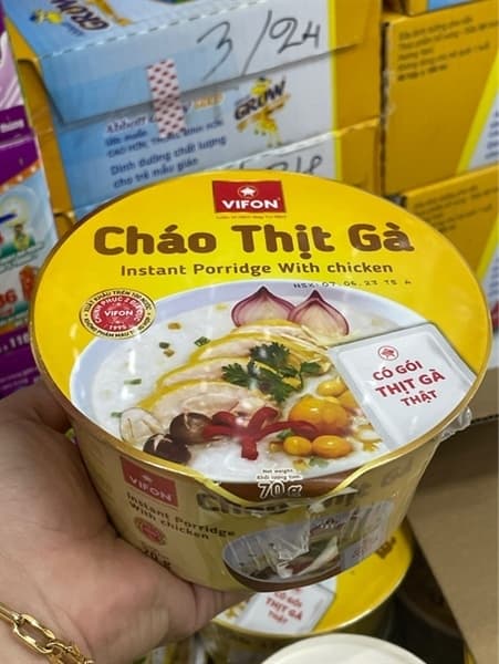 Cháo tô Vifon thịt gà 70g (12T/T)