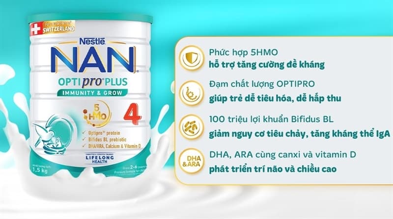 Sữa Bột Nan Optipro Plus số 4 1.5kg (VN)