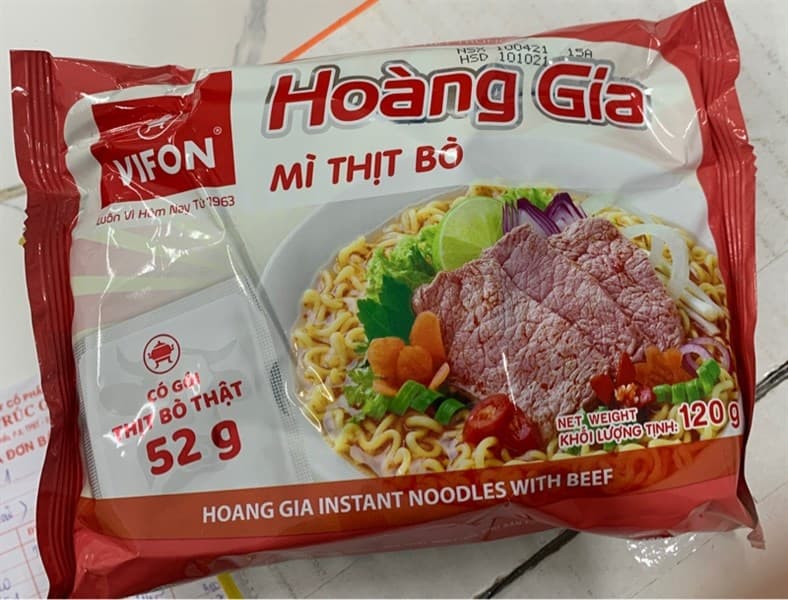 Mì Hoàng Gia Vifon thịt bò 130g (18G/T)