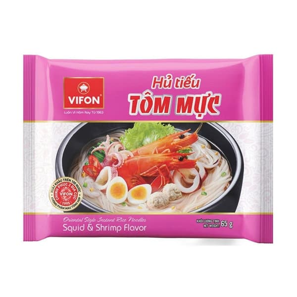 Hủ tiếu gói Vifon tôm mực 65g (30G/T)