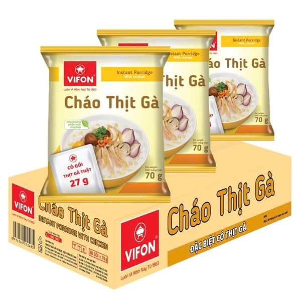Cháo thịt gà Vifon 70g (50G/T)